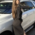 Black midi dress with an asymmetric neckline 6351 AZURI