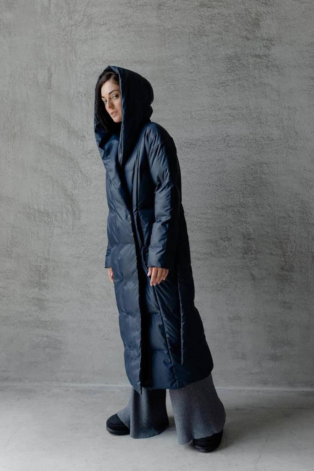 Women's down jacket in navy color