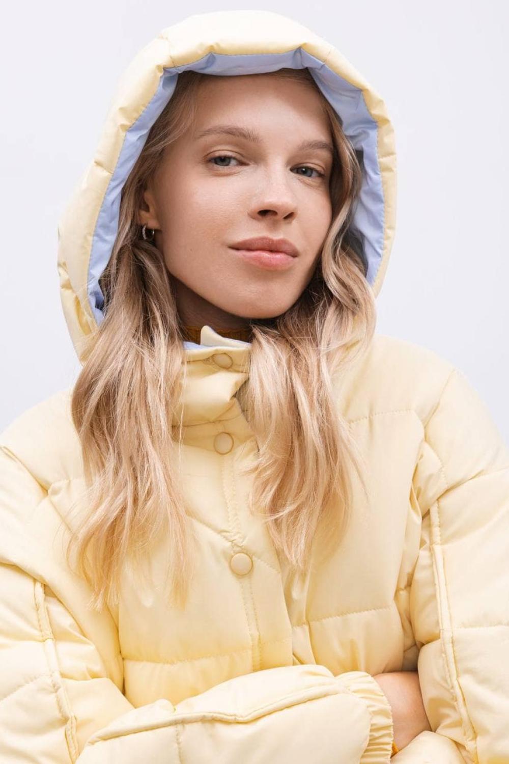 Yellow cropped jacket