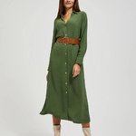 Khaki shirt dress MOODO