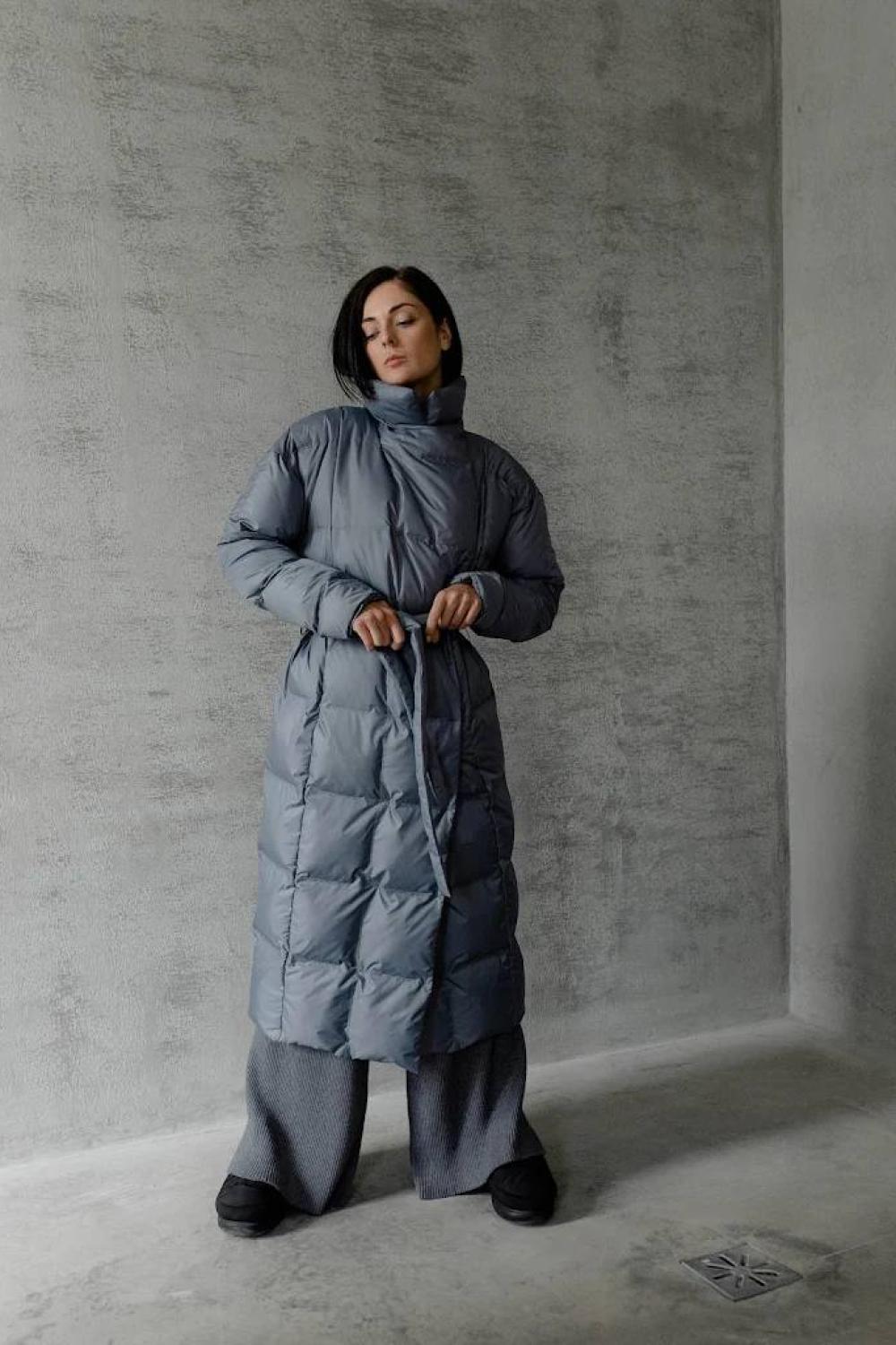 Stylish down jacket for cold weather with a hood