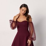 Marsala mini dress 1453.2
