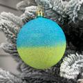 Christmas tree ball yellow-blue