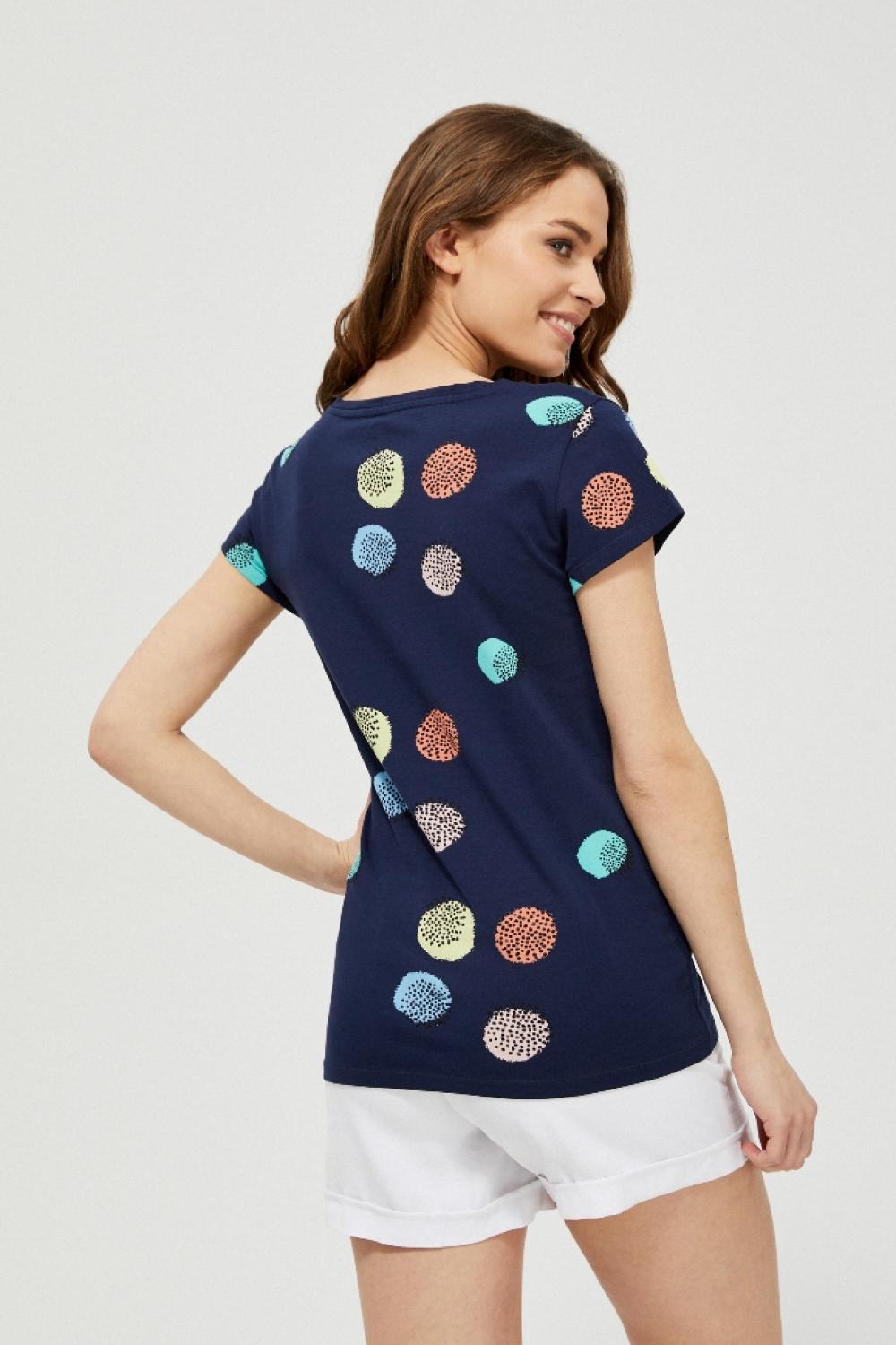 T-shirt blue with Moodo print L-TS-3241