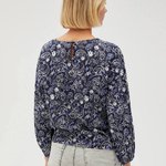 Blue printed blouse
