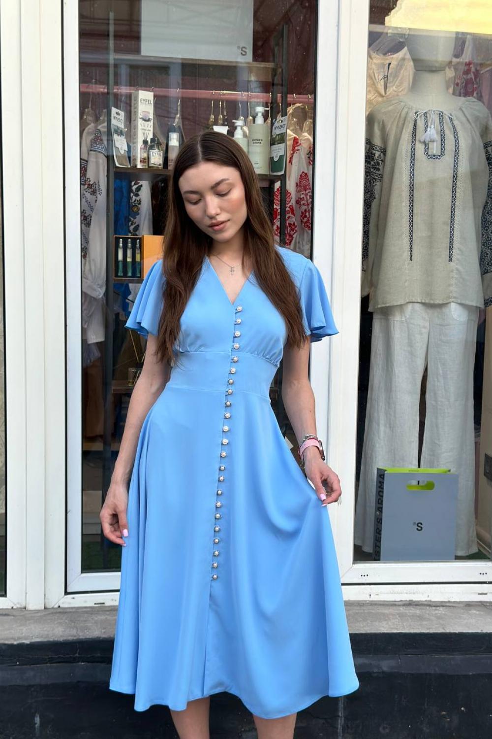 Сукня міді блакитна Stolyarchuk 837