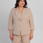 Бежевий костюм Plus Size