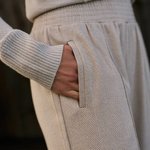 Beige plaid pants