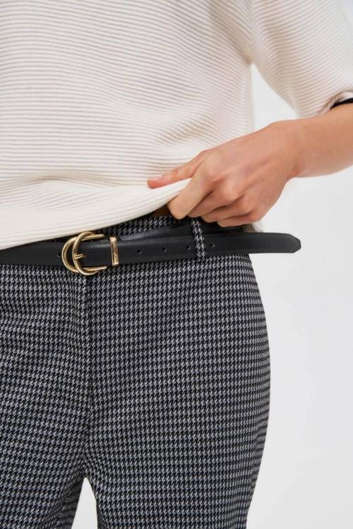 Black women's eco-leather belt