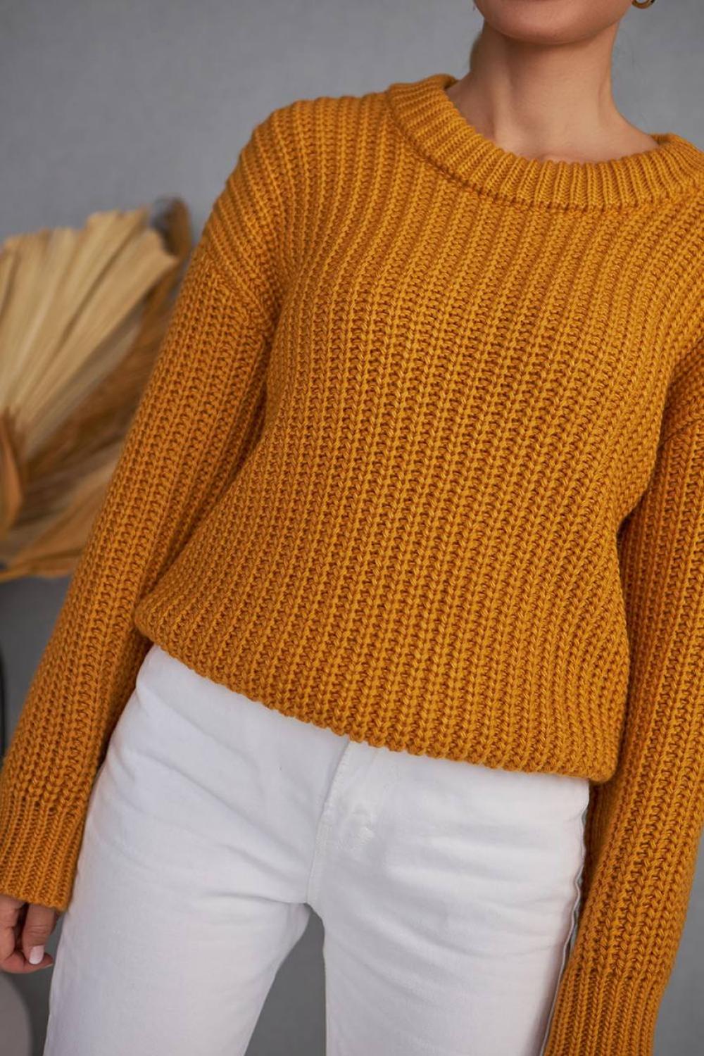 Jumper in mustard color
