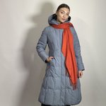 Jacket women's winter made of eco-down blue FLY