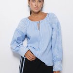 Blue embroidery
