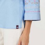 Women's embroidered linen shirt