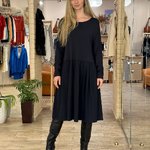 Classic black midi dress K3017-K-Realiz
