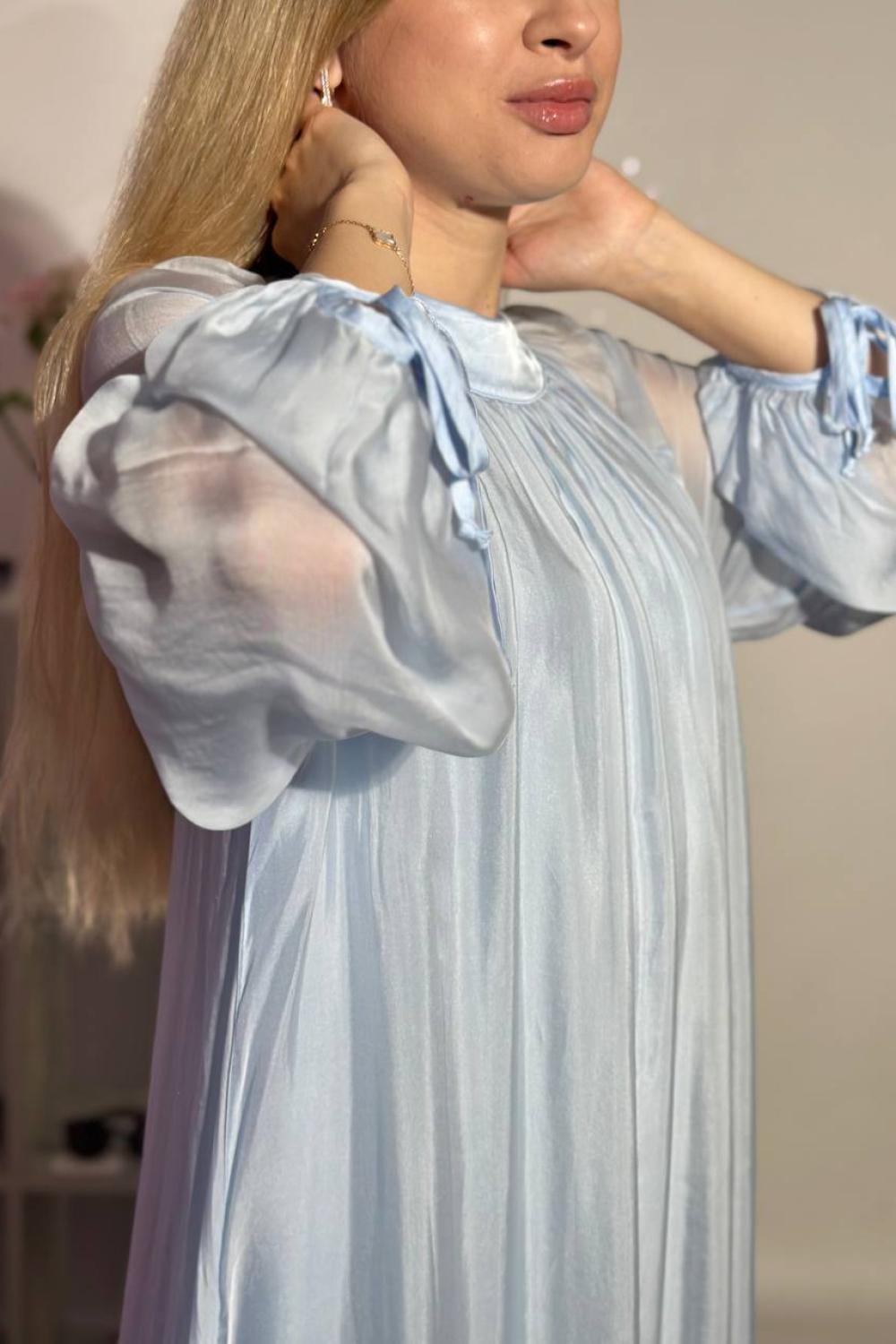 Blue summer maxi dress
