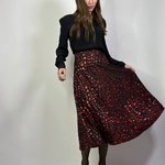 Pleated skirt with red IMPERIAL stars