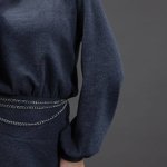 Grey knitted mini dress