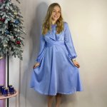 Blue midi dress