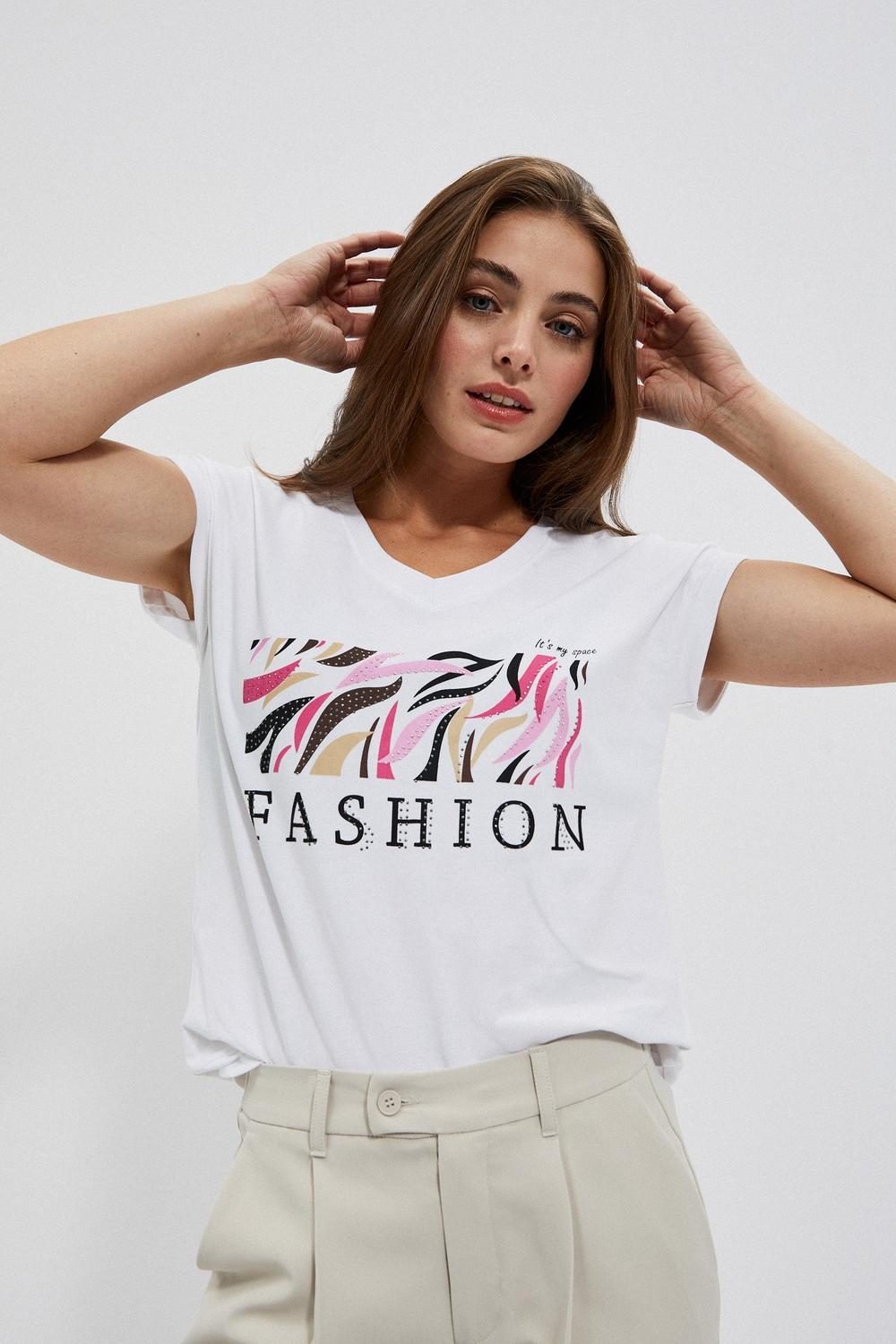 White T-shirt L-TS-4004 Moodo