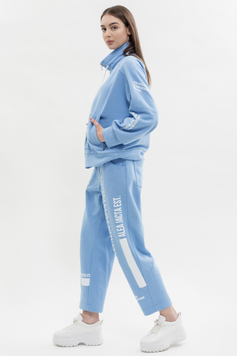 Suit blue with print 07112 MAXA