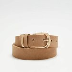 Beige women's eco-leather belt