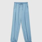 Blue lyocell pants