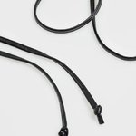 Black women's eco-leather belt