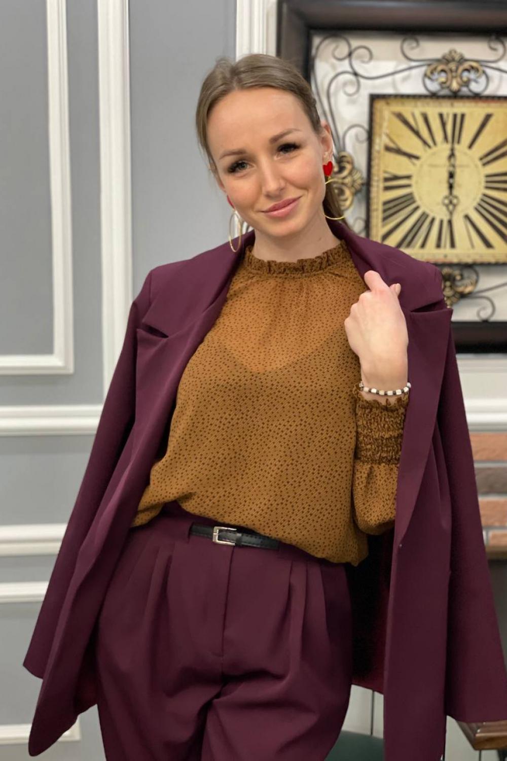 Блуза 20AH607 Yuka Paris marron