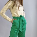 Pants cotton green Almae 21PE083