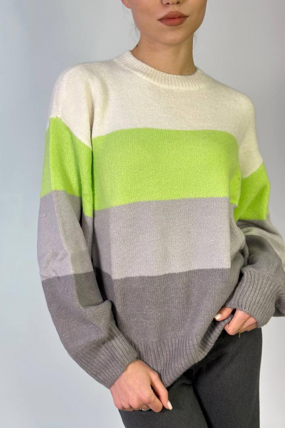 Women's striped sweater L-SW-3700 MOODO