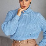 Blue wool sweater