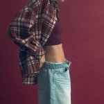 Stylish checkered shirt with patch pocket on the chest