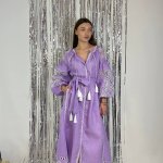 Cукня вишиванка жіноча лляна Рішельє лавандова EMBROIDERED GEM