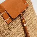 Beach bag made of straw