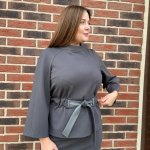 Women's graphite suit with skirt PS KV-3702 Petro Soroka