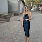Denim midi dress