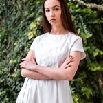 Embroidered dress white on white