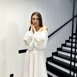 White dress with embroidered ears