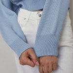 Crop blue sweater