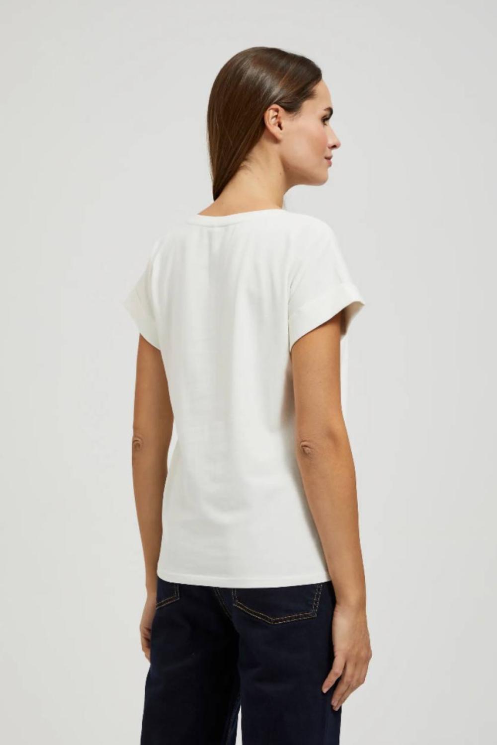 White T-shirt printed MOODO