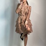 Сукня бежева ажурна Babylon ES980