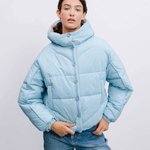 Укорочена блакитна куртка  ALVO-BLEU