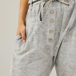 Pants gray with the addition of linen 169-21165