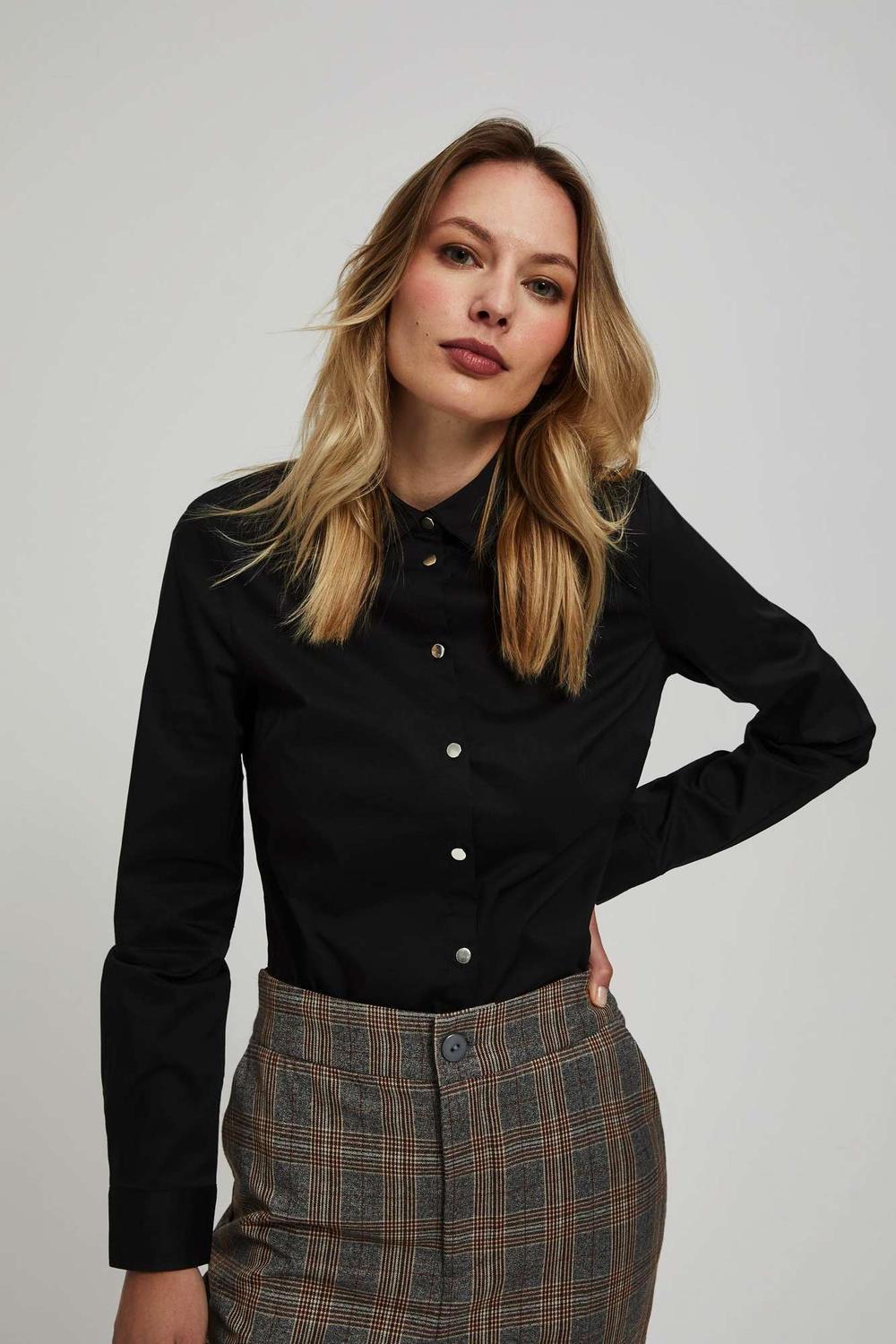 Shirt basic black Z-KO-4203 MOODO