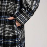 Black checked shirt jacket