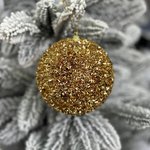 Christmas tree ball 31 cm, with shiny gold powder
