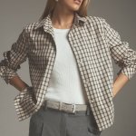Beige plaid shirt