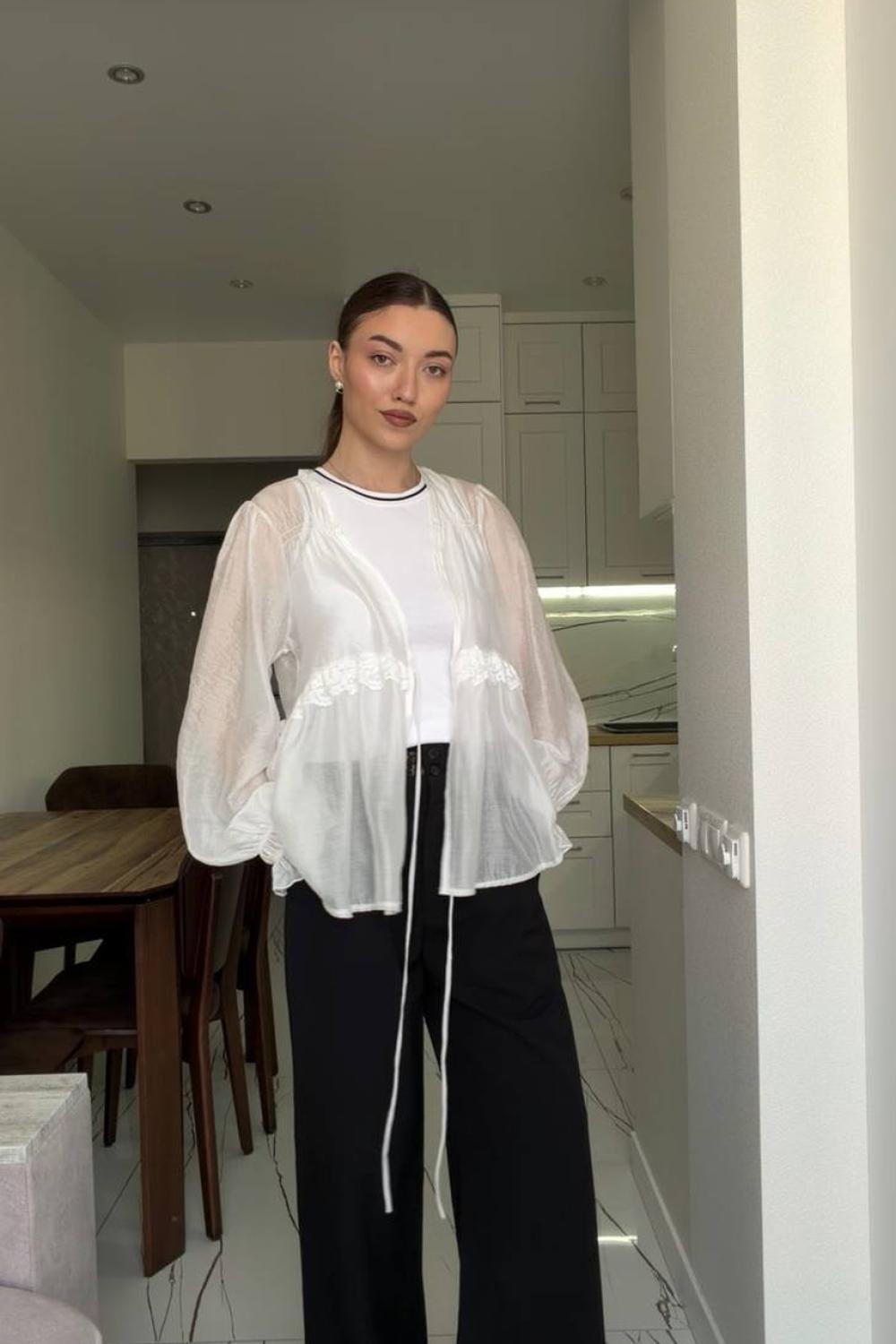 White semi-transparent blouse mihos_tancel_white