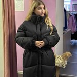 Winter black women's down jacket