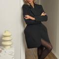 Black-colored jacket dress 583_black